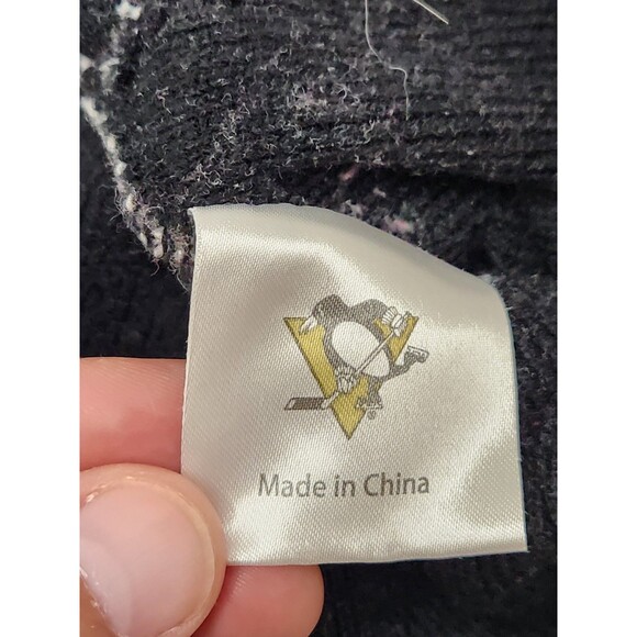 Pittsburgh Penguins Beanie Cap Hat OSFA Black Logo‎ NHL Hockey Knit Winter - Picture 4 of 4